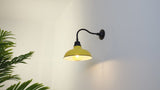 Aurora 12.25" Farmhouse Industrial Indoor/Outdoor Iron LED Gooseneck Arm Outdoor Sconce
