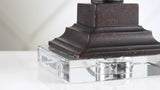 Antler 29.5" Rustic Resin/Crystal LED Table Lamp