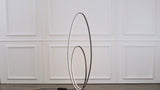 Looper 47" Metal Modern Contemporary Oval Dimmable Integrated LED Floor Lamp