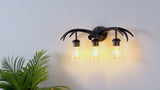 Wyatt Southwestern Bohemian Resin/Seeded Glass Faux Antler LED Vanity Light