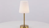 Carson 12.75" Modern Minimalist Iron Rechargeable Integrated LED Table Lamp