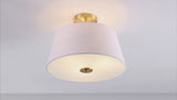 Isabella 15" Modern Midcentury Iron LED Semi Flush Mount