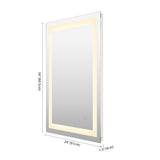 Remy Rectangular Frameless Anti-Fog Aluminum Front-lit Tri-color LED Bathroom Vanity Mirror with Smart Touch Control - JONATHAN Y