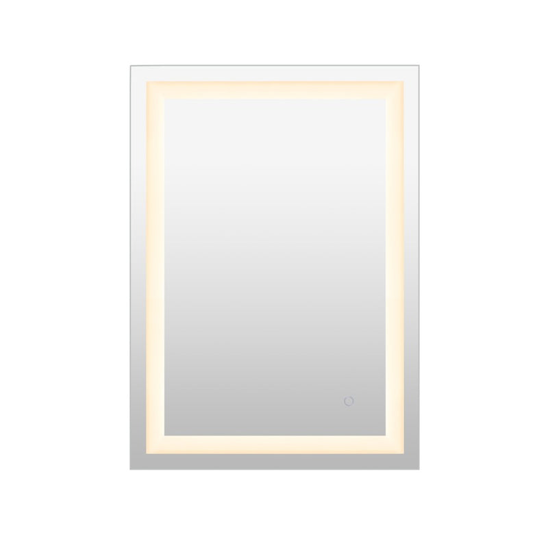 Remy Rectangular Frameless Anti-Fog Aluminum Front-lit Tri-color LED Bathroom Vanity Mirror with Smart Touch Control - JONATHAN Y
