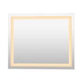 Remy Rectangular Frameless Anti-Fog Aluminum Front-lit Tri-color LED Bathroom Vanity Mirror with Smart Touch Control - JONATHAN Y