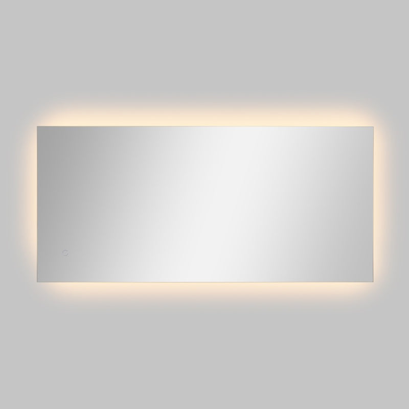 Nora Rectangular Frameless Anti-Fog Aluminum Back-lit Tri-color LED Bathroom Vanity Mirror with Smart Touch Control - JONATHAN Y