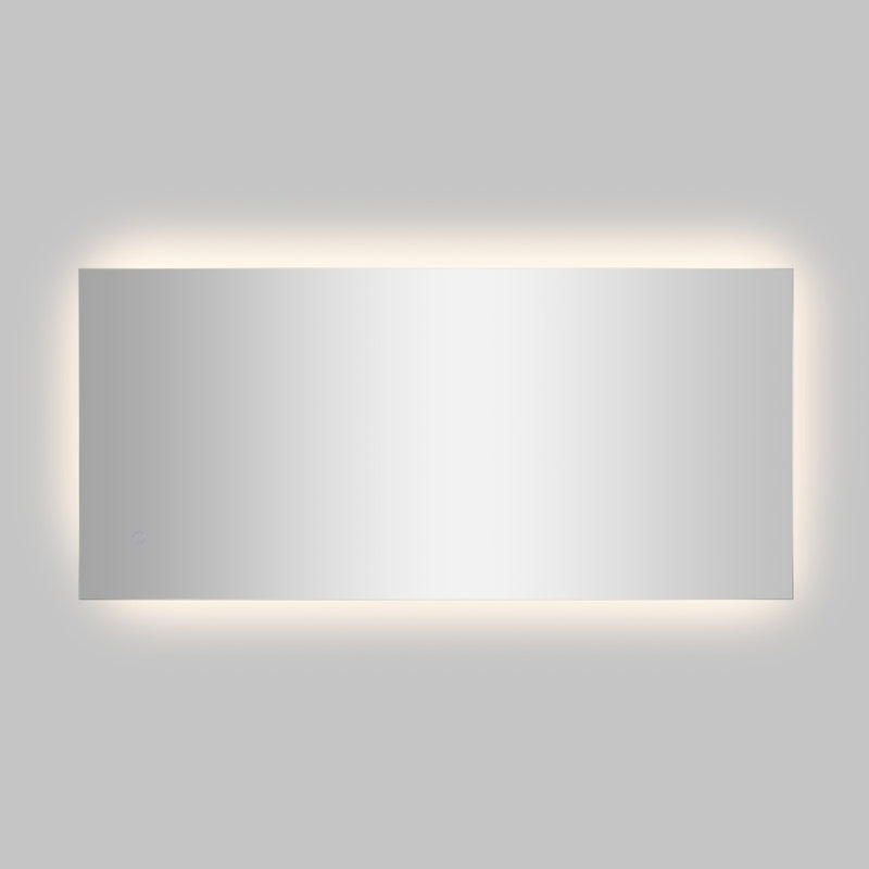 Nora Rectangular Frameless Anti-Fog Aluminum Back-lit Tri-color LED Bathroom Vanity Mirror with Smart Touch Control - JONATHAN Y