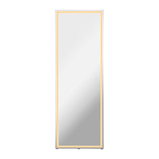 Soraya Full-length Rectangular Frameless Anti-Fog Plug-in/Hardwire Aluminum Front-lit Tri-color LED Freestand/Hang Mirror with Smart Touch Control - JONATHAN Y