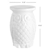 Groovy Owl 17.5" Ceramic Garden Stool - JONATHAN Y